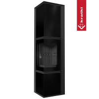 Печь Kratki PRO TORA/L 8 кВт, чёрное стекло Печь Kratki PRO TORA/L 8 кВт, чёрное стекло